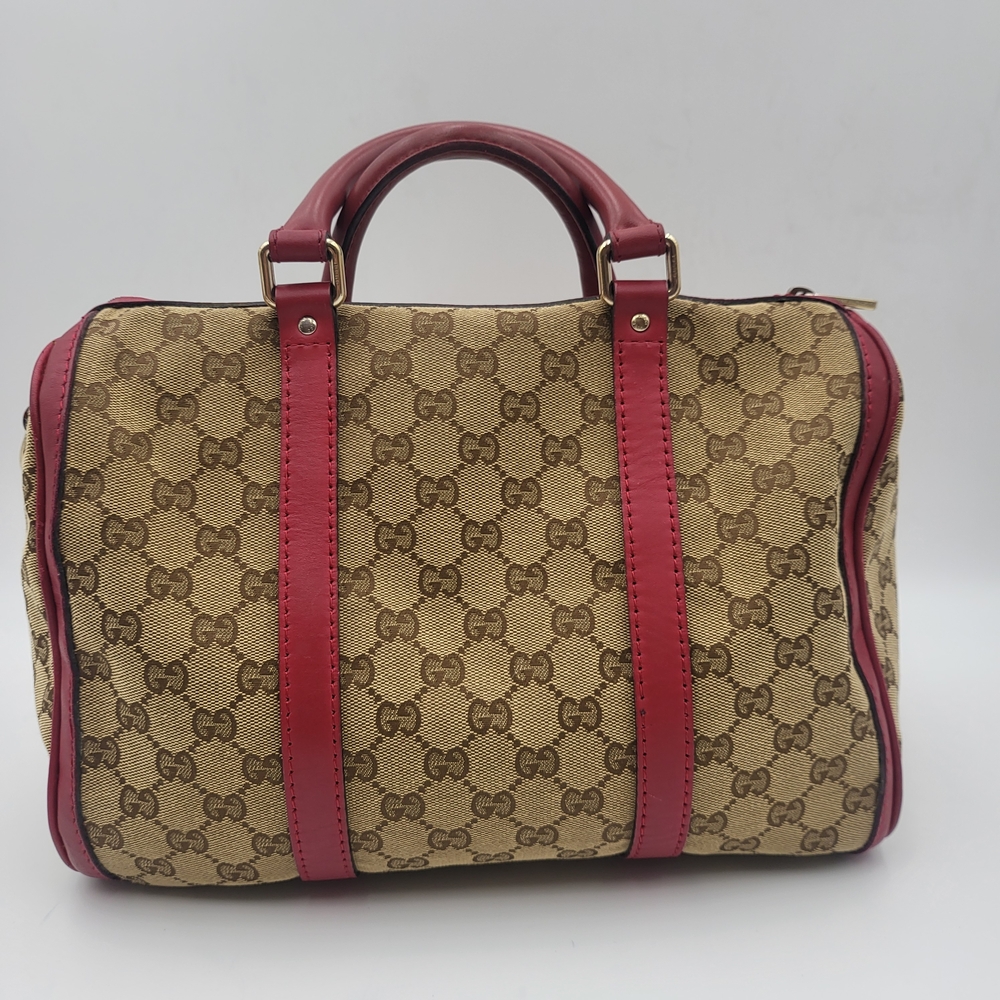GUCCI Classic Monogram Canvas Joy Boston 30 Red, Authentic.. - Picture 3 of 16